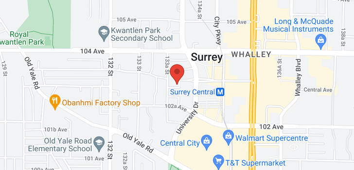 map of 1901 13483 103 AVENUE